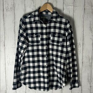 Tailor Vintage flannel Shirt men’s medium plaid comfort 100% cotton western